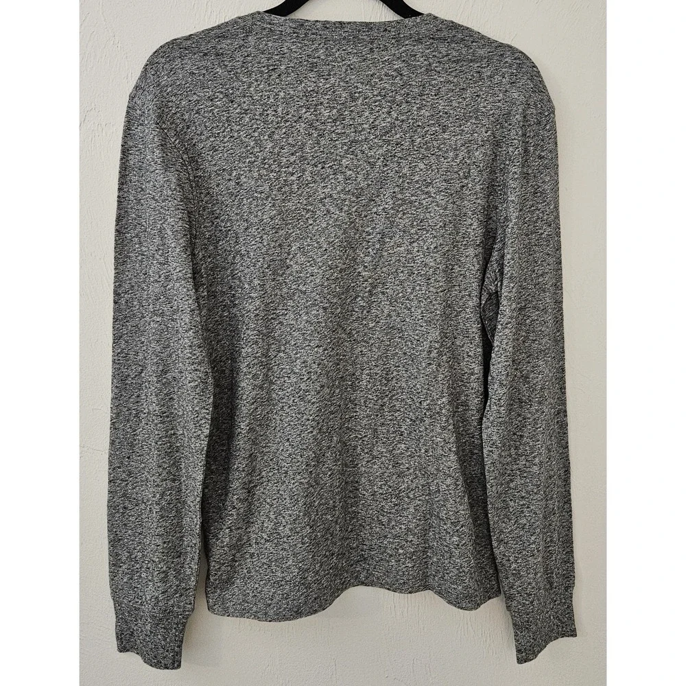 J. Crew Men's Long Sleeve Henley in Heather Gray